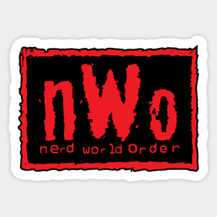 Nerd World Order red Sticker